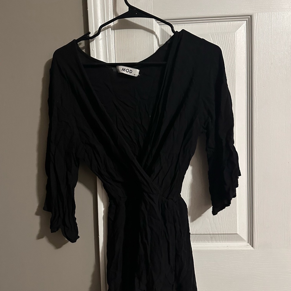 Black Wrap Romper